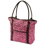 Extreme Pak Neon Pink Leopard Print Shopping Tote